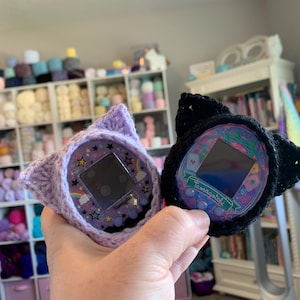 Cat Tamagotchi Case, Crochet Tamagotchi Case, Kitty Tamagotchi Case