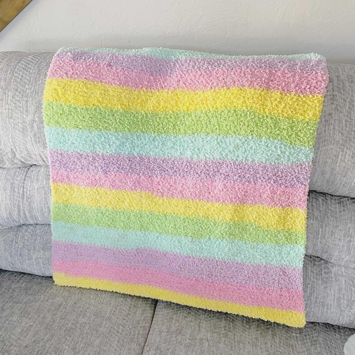 Rainbow Baby Blanket Crochet Blanket Pattern Pipsqueak Etsy