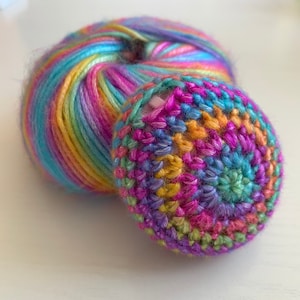 Crochet Rainbow Tamagotchi Case, Tamagotchi Case, Tamagotchi Cover