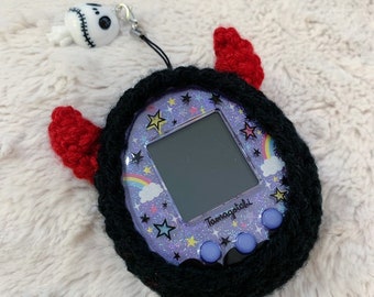 Little Devil Halloween Crochet Tamagotchi Case Cover