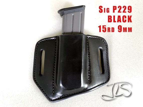 OUTBAGS USA Leather Magazine Pouch - IWB/OWB Carry For P365, CZ 75, M&P Compact