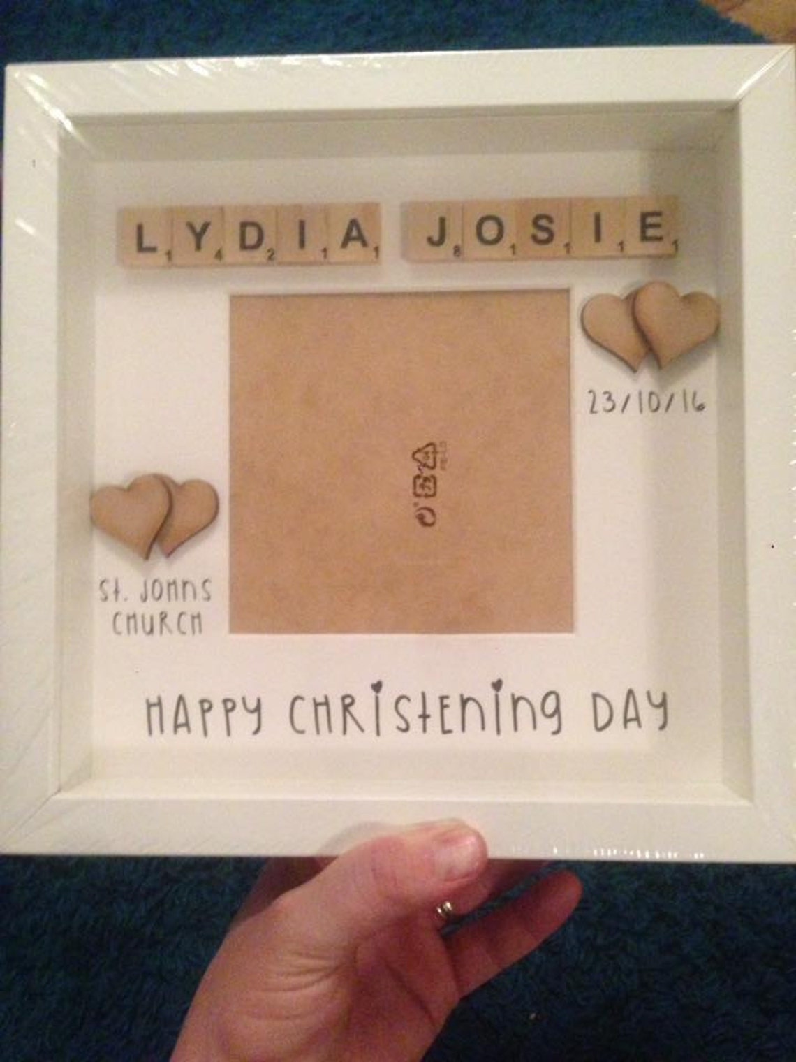 Personalised Christening Day Frame Etsy