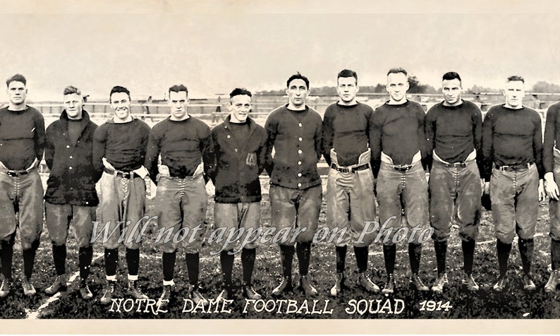 1914 Notre Dame Football Team Vintage Photograph Panoramic | Etsy