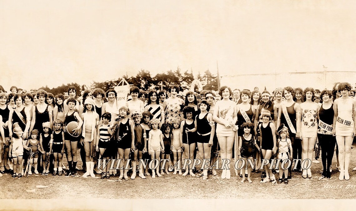 1926 Bathing Beauties Venice CA Vintage Panoramic Photograph Etsy