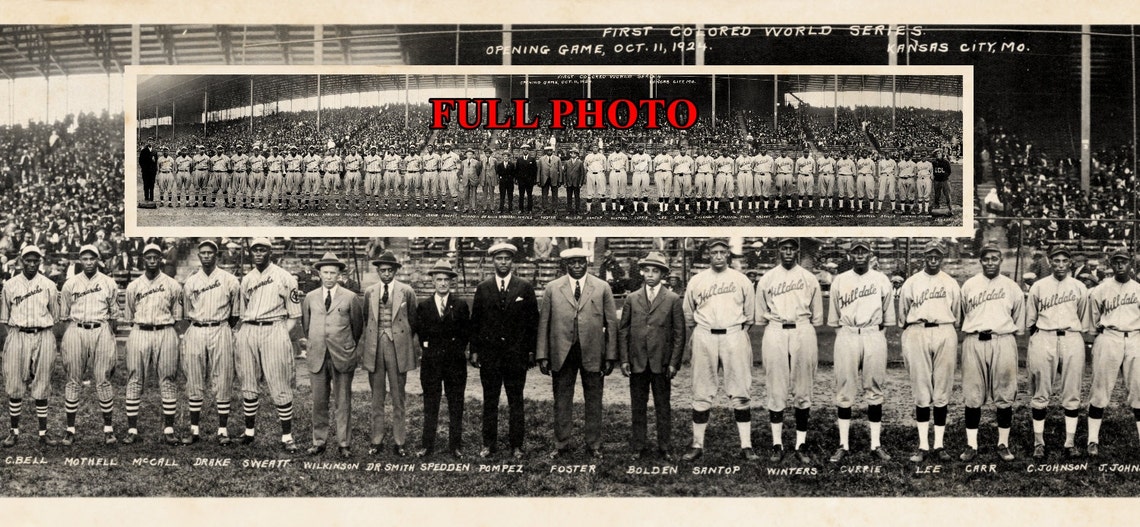 First colored world series opening game Oct. 11 1924 Kansas Etsy