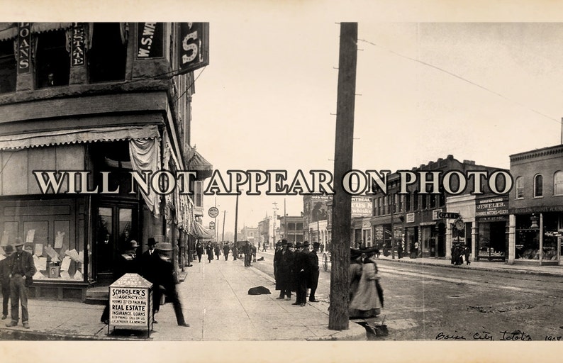 1909 Boise City Idaho Vintage Panoramic Photograph Street | Etsy