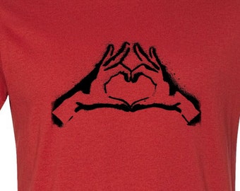 Heart  Hands, T-shirt, love, pink floyd, selfie, health, veggie, outdoors, camping, sunset, explore, world, universe, peace, understanding