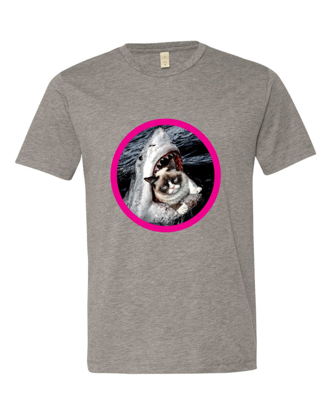 Grumpy Cat and Jaws Mashup Tshirt Spielberg Lucas Robert Etsy