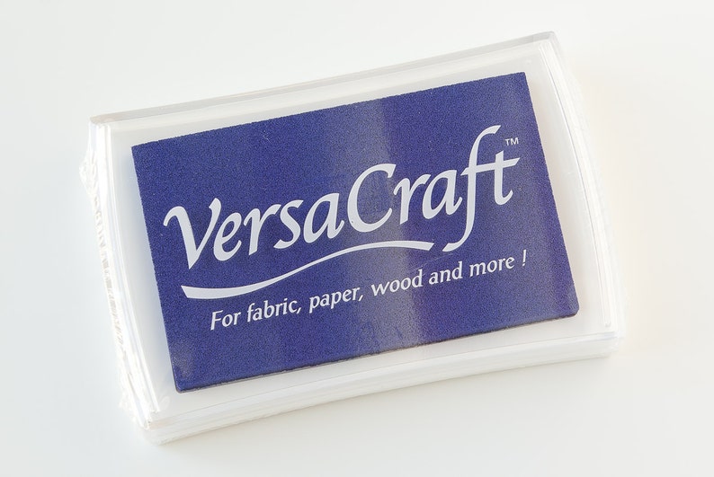 Ink Pad Fabric Stamping Raised Ink Pad Ultramarine Color Nautical Decor VersaCraft Dark Blue