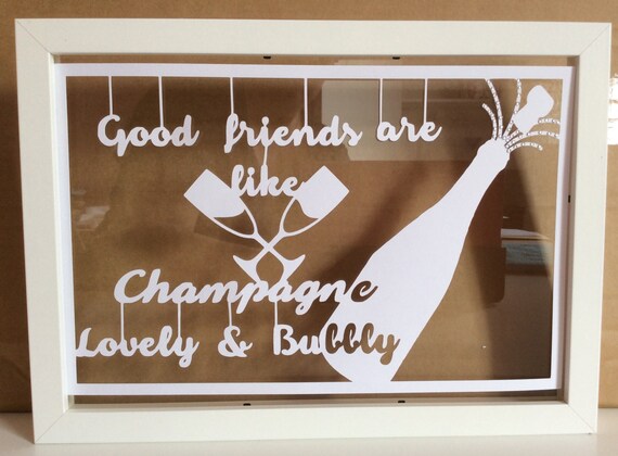 Download Goods Friends Floating Papercut In A4 Frame Etsy