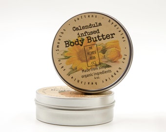 Calendula Infused Body Butter: Made with essential oils and nourishing ingredients