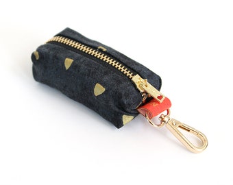 Poop Bag Dispenser | Dog Waste Bag | Puppy Poo Bag Holder | Gold Specks Design