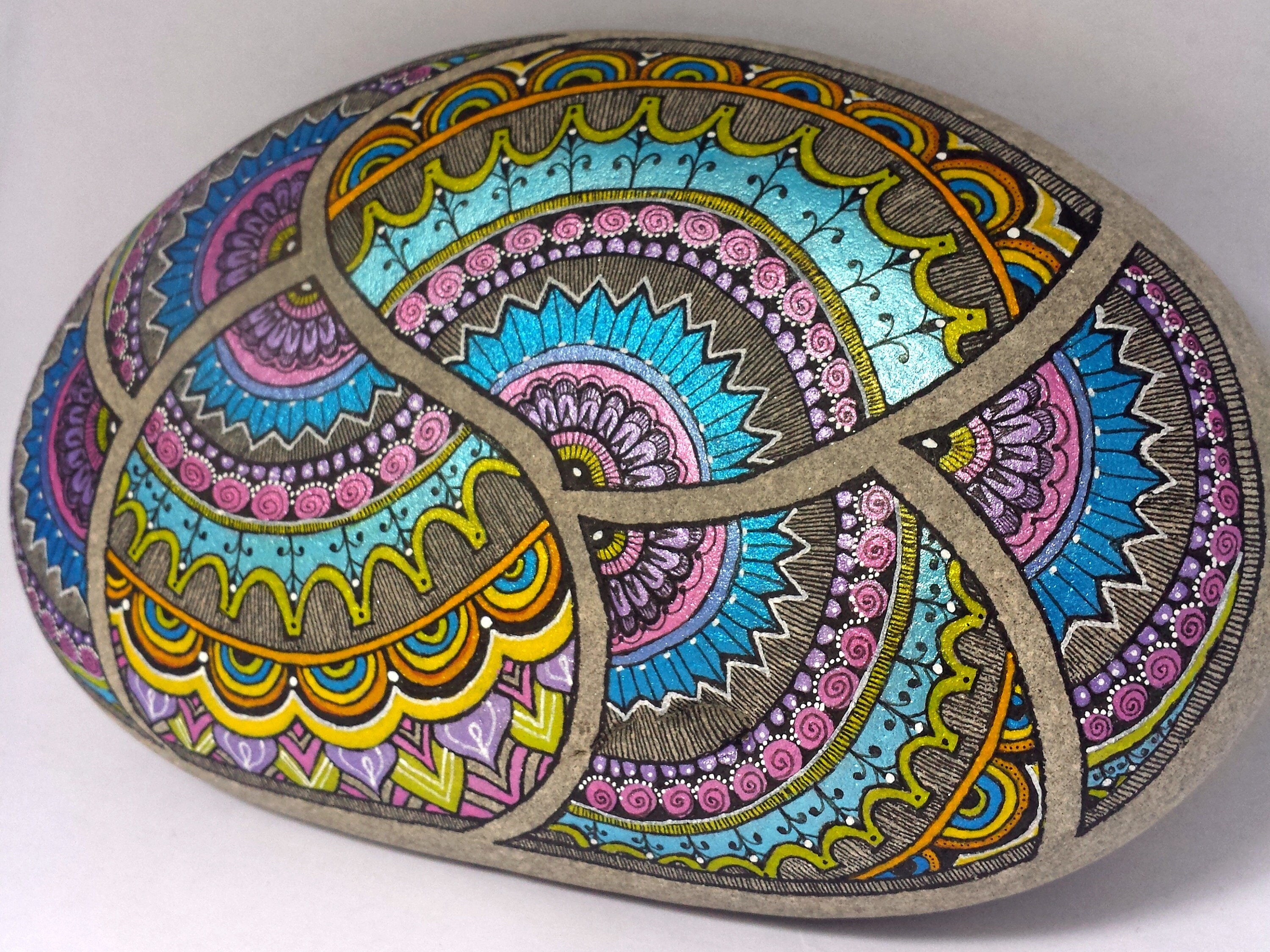 Painted Rock Mandala Design Mandala Stone Mandala Rock | Etsy
