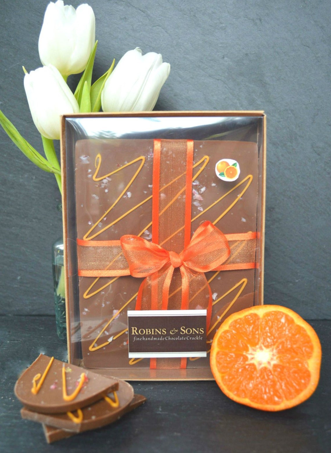 Milk Chocolate ORANGE Gift Boxed Bar Gifts for Men. Birthday Etsy