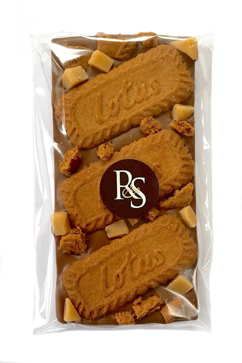 LOTUS BISCOFF Milk Chocolate Slab Chunky Belgian Chocolate Covered Slab