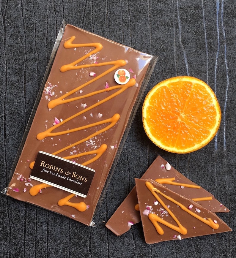 3 X Milk Chocolate ORANGE Bars Artisan Welsh Chocolate. Etsy UK