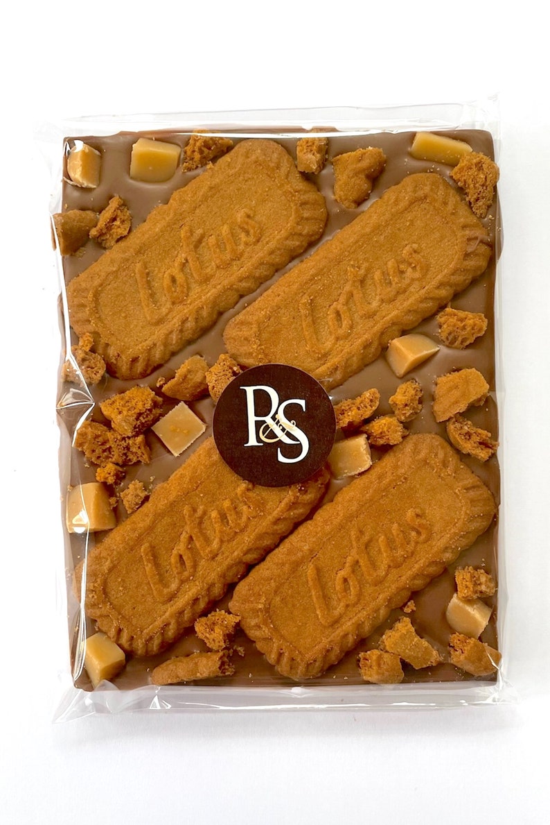 LOTUS BISCOFF Milk Chocolate Slab Chunky Belgian Chocolate Covered Slab