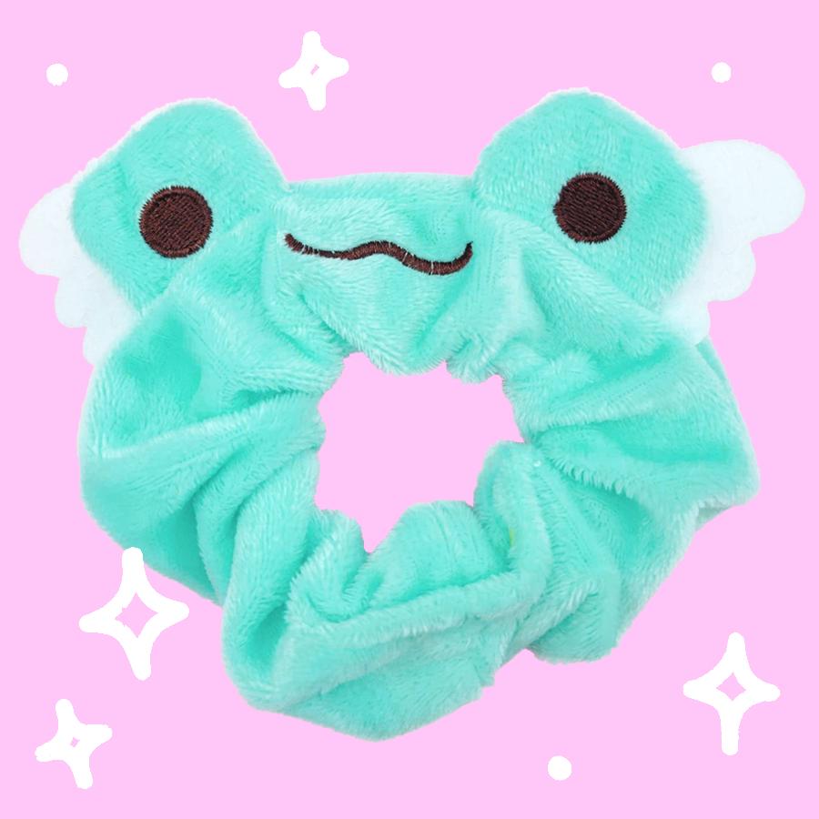Scrunchies Cute Frog Hair Accessory Ties Amazon.com : 4Pcs Cute Animal Plush Hair Ties for Women  main image 2