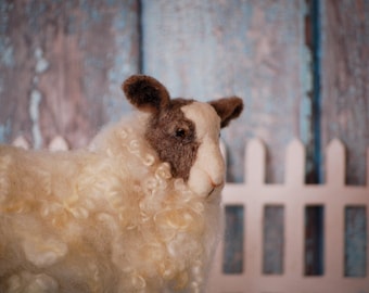 Needle Felted Sheep - Made To Order - Wool Animal Sculpture -