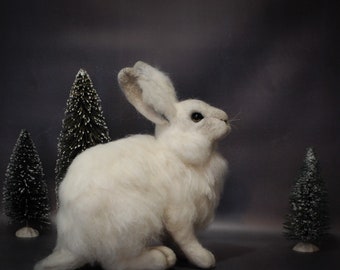 Needle Felted Rabbit - Easter Bunny - Wool Art Animal Sculpture - MADE TO ORDER