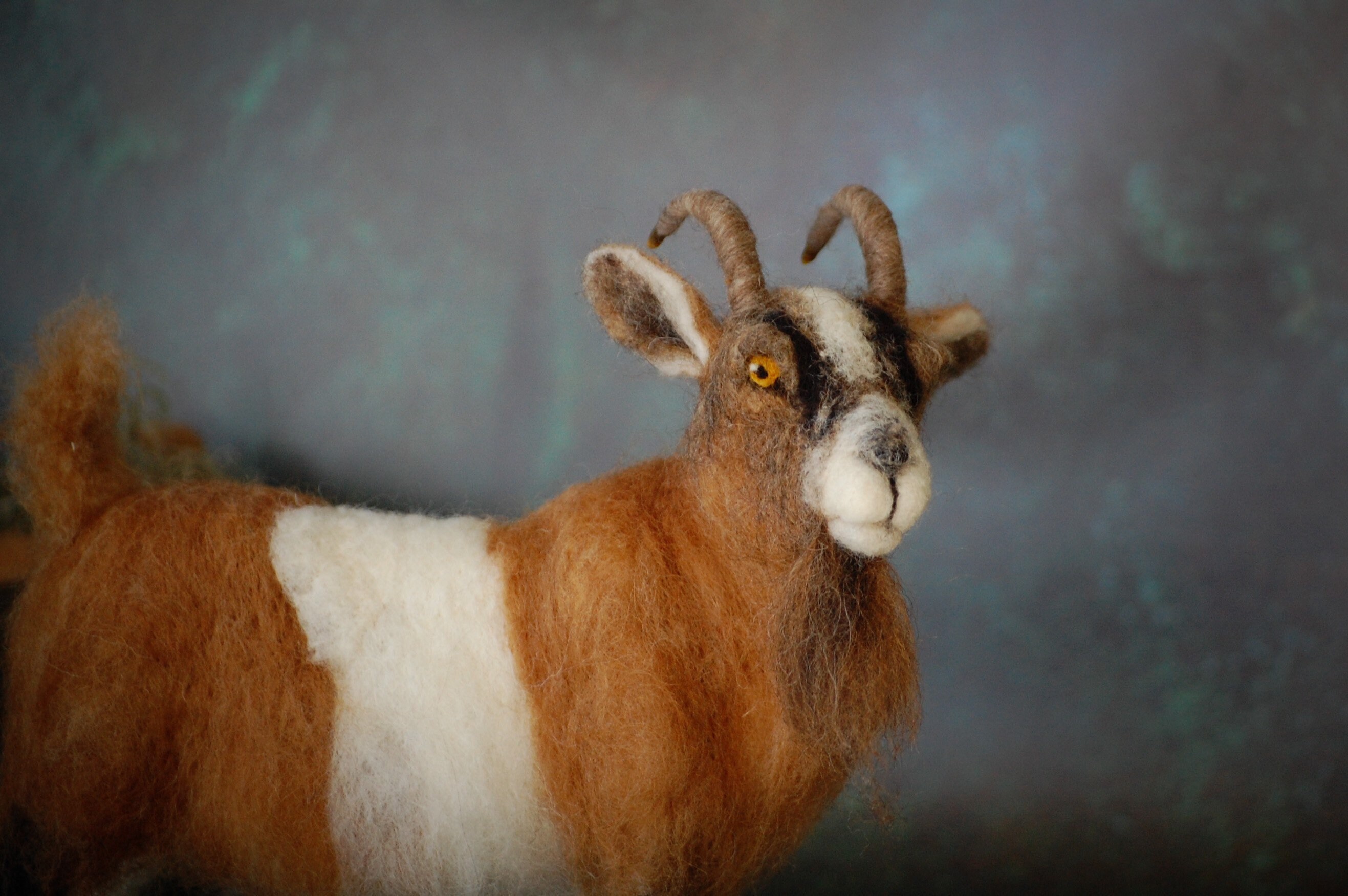 Needle Felted Goat Made to Order Wool Animal Sculpture Etsy