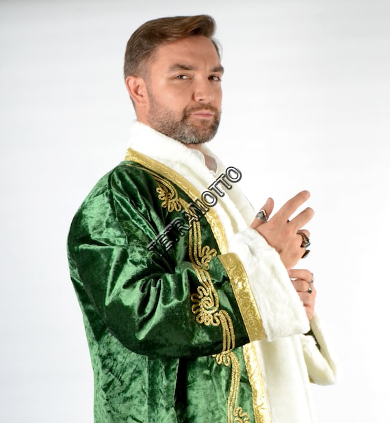 leerling zoet rust GREEN OTTOMAN KAFTAN ottomaanse kaftan prins kostuum Turkse | Etsy Nederland