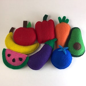 Felt Catnip Cat Toy Vegetables Veggies or Fruit, Handmade