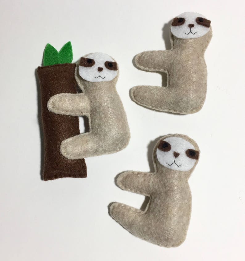 Felt Brown Tan Sloth Catnip Cat Toy Handmade Etsy