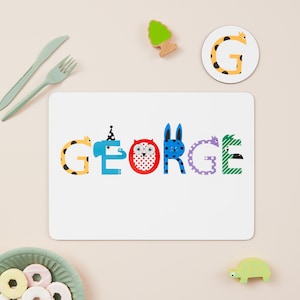 Children&#39;s Name Placemat - personalised - christening gift - personalised childrens gift - 1st birstday - birthday party decor - name gifts
