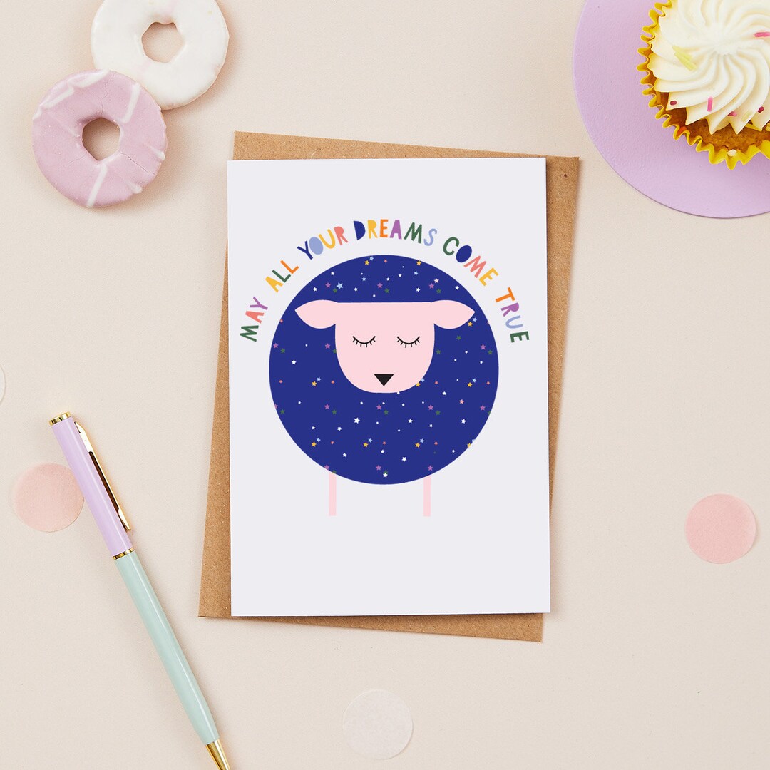 May All Your Dreams Come True Greeting Card - Stationery - Sheep ...