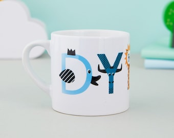 Children's Name Mug and Coaster Set- personalised - christening gift - personalised childrens gift - 1st birstday - name gifts - gift set