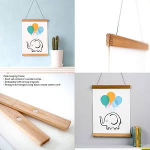 Elefant Print fliegender Elefant Luftballons 1. Geburtstagsgeschenk inspirierender Druck Kinder personalisierter Druck 1. Geburtstag Bild 6