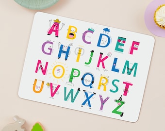 A-Z Of Emotions Children's Placemat - feelingsgift - personalised childrens gift - alphabet - birthday party decor - kids gifts