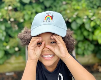 Grow Up Slowly Children's Cap - Head ware - Hats - Caps - Rainbow snail - Gift for kids - Junior