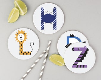 Children's Coaster - personalised - christening gift - personalised childrens gift - 1st birstday - birthday party decor - name gifts