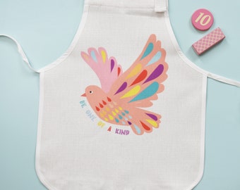 Rainbow Bird Children's Apron - Children's Gift - Little Chef Gift - Animals - Cute