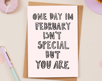 You Are Special Valentine Card - valentines card - love - typographic- funny card - love card - card for girlfriend - cards for boyfriend