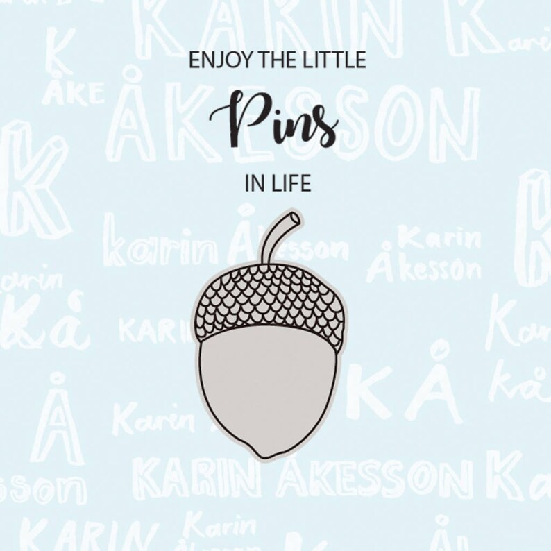 nickel soft enamel pin cute pin silver and black Acorn Enamel Pin brooch lapel pins shiny pin lucky pin jewellery
