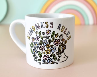 Kindness Rules Children's Mug - 1st Birthday - Kids tableware -Mugs - Kindness - Ceramics - Inspirational