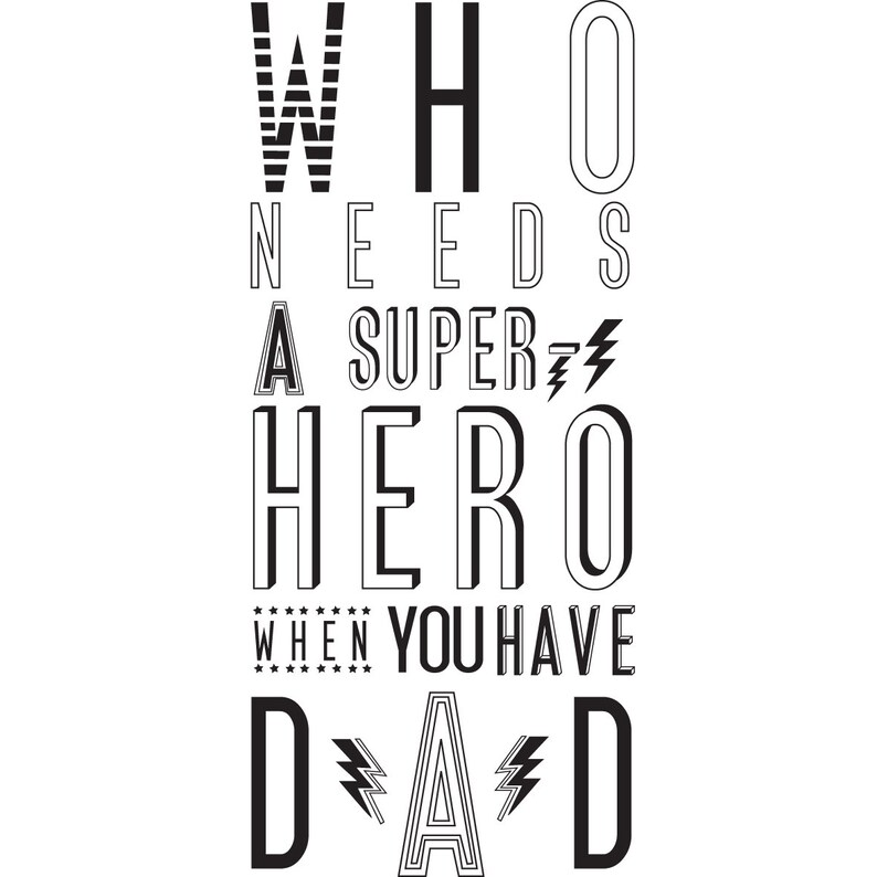 Super Hero Dad Print dad gift best dad gift dad to be gift typographic print best daddy my dad new dad fathers day gift art image 4