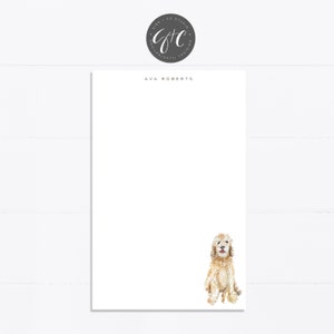 Personalized notepad, golden doodle, dog lover, things to do, grocery list, notepad, things to do list, 5.5x8.5, gift for, list maker