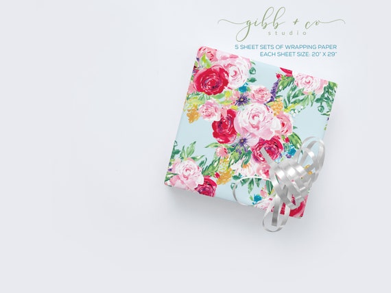 Flower Wrapping Paper per Sheet - Wrap It!