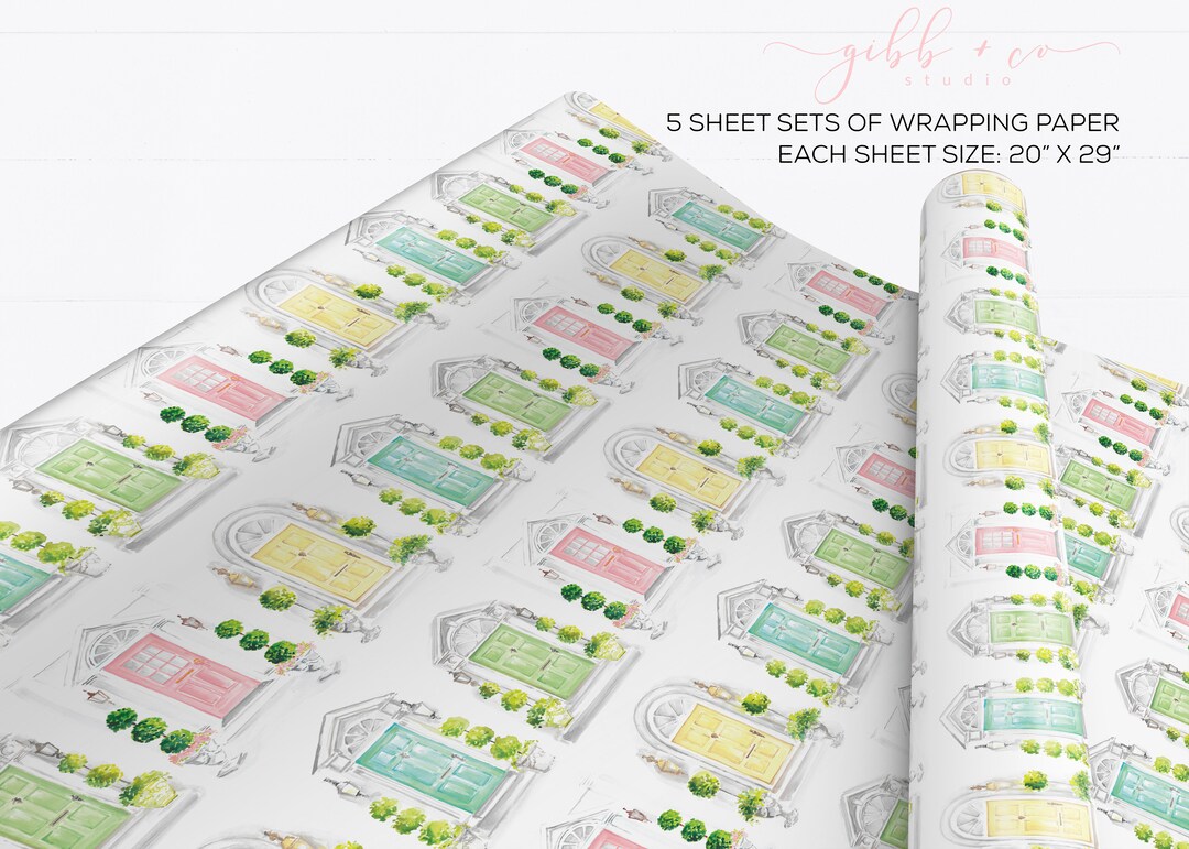 Charleston Doors Wrapping Paper, Charming Charleston, Wrapping Paper