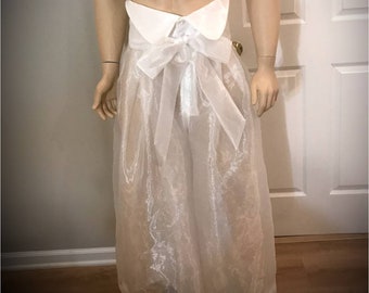 Organza wide-leg pants