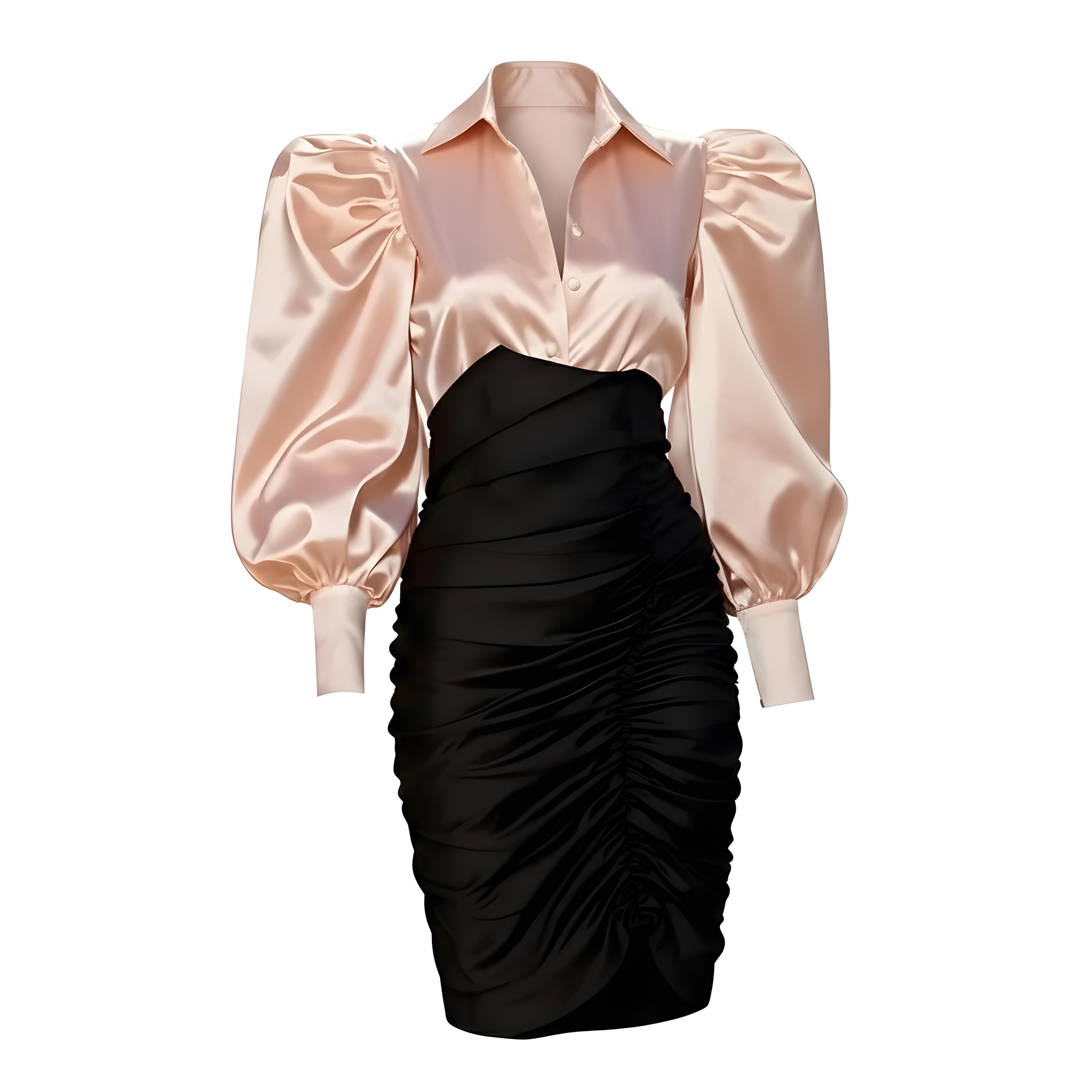 Satin Puffy Blouse in Sizes XS S M L XL 2XL 3XL 4XL - Etsy