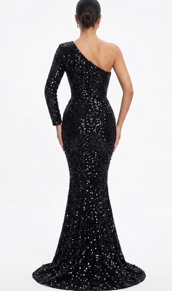 formal glitter long dress Sequin Evening Prom by LaDivine CD260 – The Dress Outlet The shoulder part is main image 1