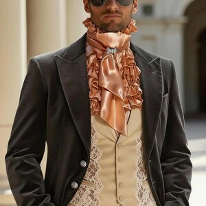 Silk ruffles shirt in men's sizes S M L XL 2XL 3XL image 5