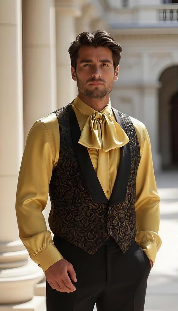 slim fit dress slacks Ties2you Suit Shirt Wheat Solid Satin Mens Silk Button Down Long Sleeve  Shirt main image 0