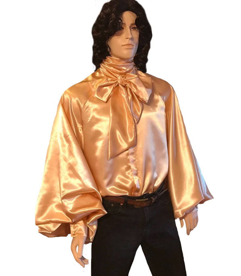 High fashion satin raglan shirt