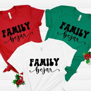 Weihnachts-Familienhemden | Weihnachtliche Familienhemden | Personalisiertes Familien weihnachtsgeschenk | Weihnachtshemden für Familie